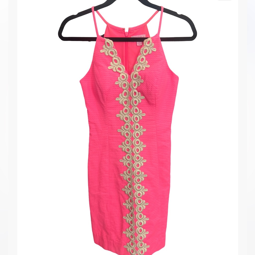 Lilly Pulitzer Bungalow Pink Pearl Sheath Dress - Picture 2 of 5